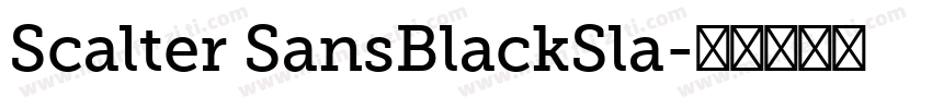 Scalter SansBlackSla字体转换